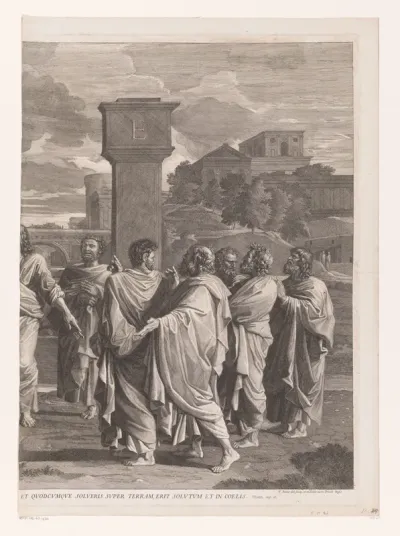 Christus overhandigt de sleutels aan Petrus (rechter deel)
