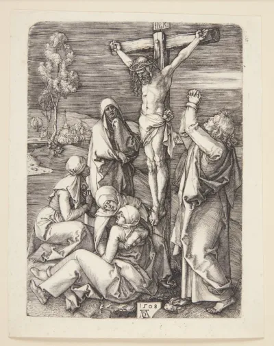 Christus på korset, det større blad