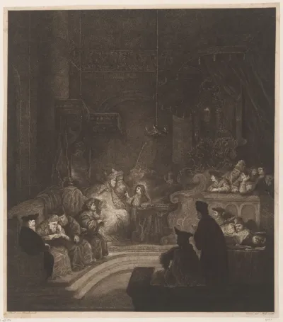 Christus predikend in de tempel