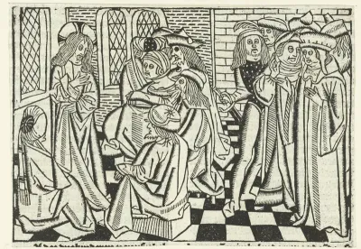 Christus predikt in een kamer