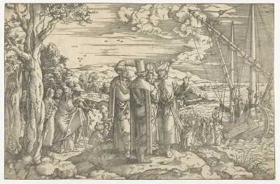 Christus predikt vanuit het schip