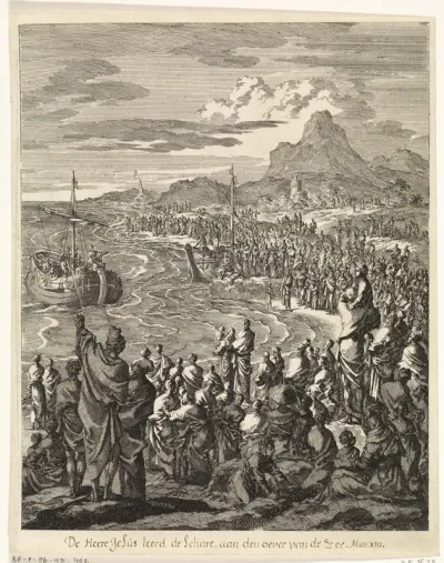 Christus preekt aan de oever van het meer
