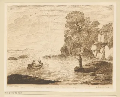 Christus roept Andreas en Petrus vanaf het Meer van Tiberias