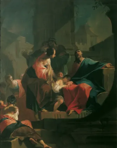 Christus segnet die Kinder