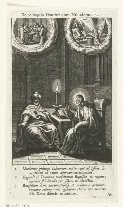 Christus spreekt met Nicodemus bij nacht