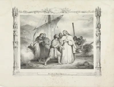 Christus stilt de storm op het meer
