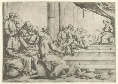 Christus tussen de schriftgeleerden in de tempel