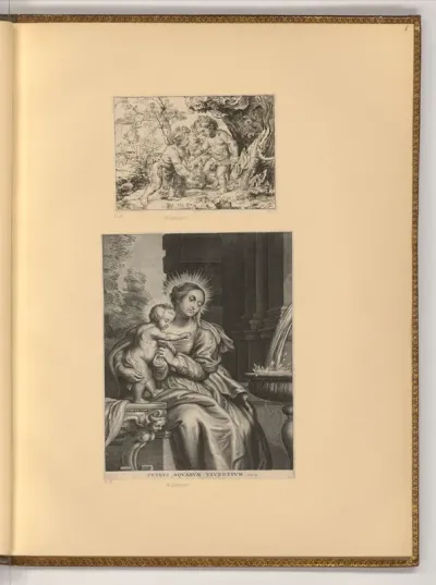 Christus- und Johannesknabe mit Lamm; Maria mit Kind