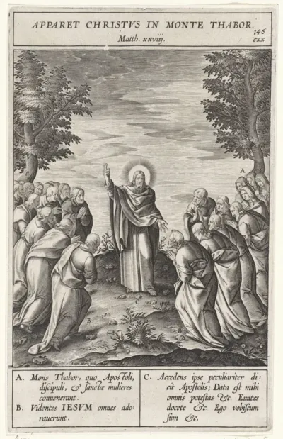 Christus verschijnt aan de apostelen op de berg Tabor