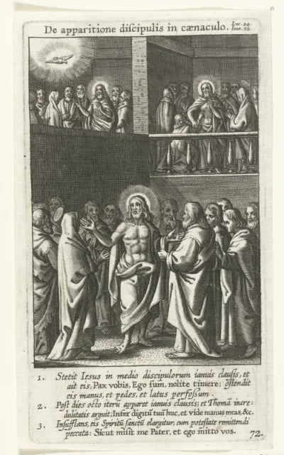 Christus verschijnt aan de discipelen en de ongelovige Thomas