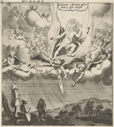 Christus verschijnt aan de hemel