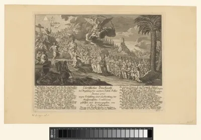Christus verschijnt aan de mensen tijdens de Apocalyps