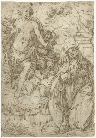 Christus verschijnt aan een Heilige