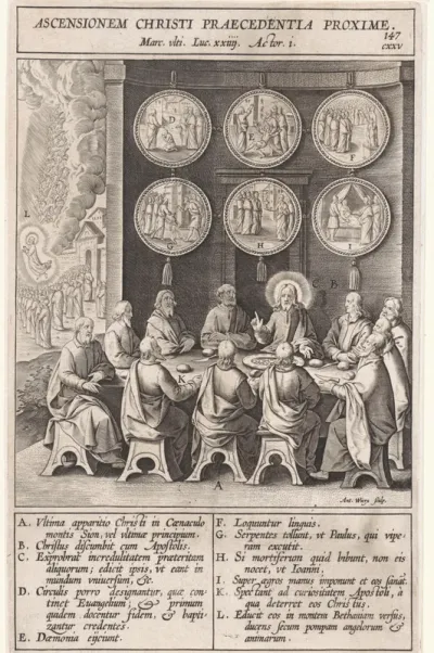 Christus verschijnt voor de laatste keer aan de apostelen