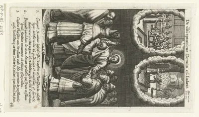Christus vertelt hogepriesters en farizeeën de parabel van de onwaardige bruiloftsgast