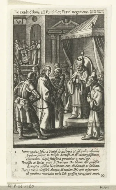 Christus voor Annas en de verloochening van Petrus
