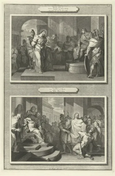 Christus voor Pilatus en voor Herodes