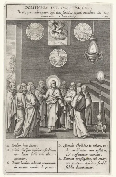 Christus voorspelt de komst van de Heilige Geest