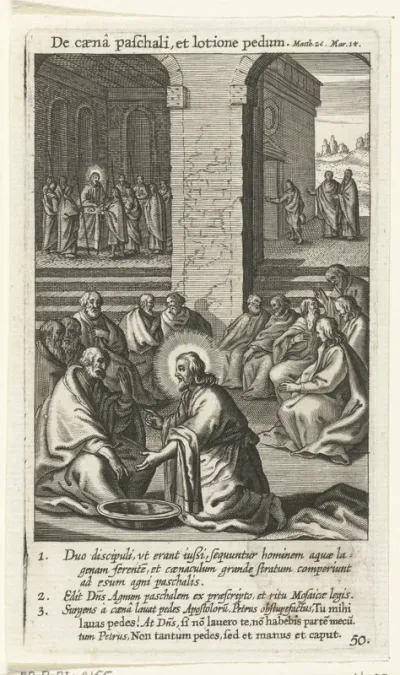 Christus wast de voeten van de apostelen