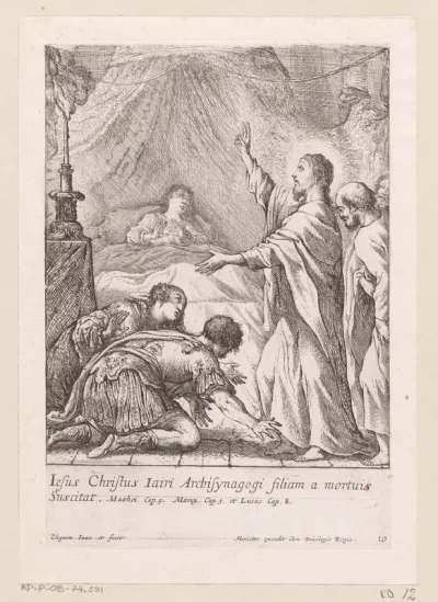 Christus wekt de dochter van Jaïrus op