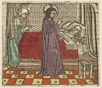 Christus wekt dochter van Jairus op