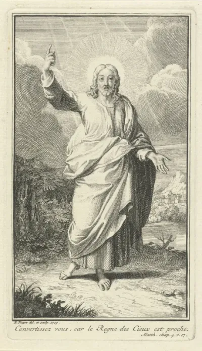Christus wijst naar de hemel
