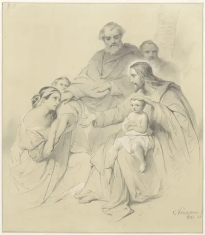 Christus zegent de kinderen