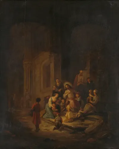Christus zegent de kinderen