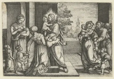 Christus zegent kinderen