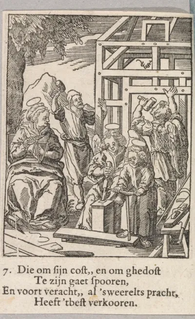 Christuskind bouwt een huis