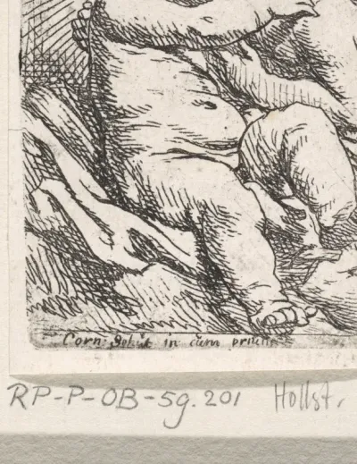 Christuskind en Johannes de Doper in innige omhelzing