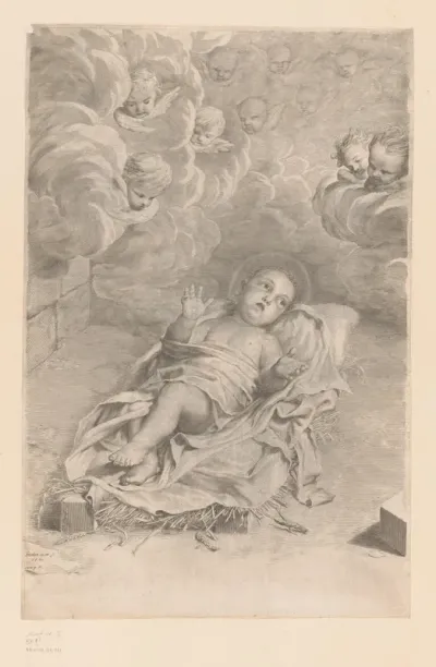 Christuskind in de kribbe