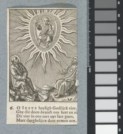 Christuskind in een vlammend hart
