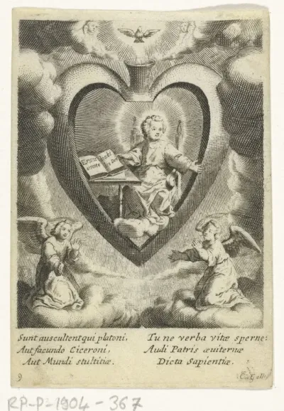 Christuskind met boek in hart