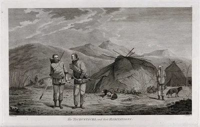 Chukchi people and housing encountered by Captain Cook on his third voyage (1777-1780)