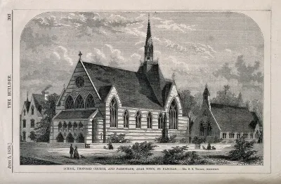 Church and School at Agar Town, London: elevation