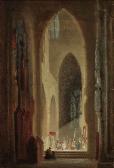 Church Interior with procession