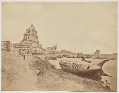 Chutter Manzil Palace, with the King's Boat in the Shape of a Fish