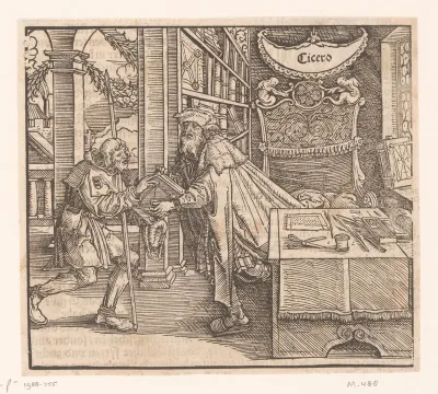 Cicero overhandigt zijn boek aan een bode