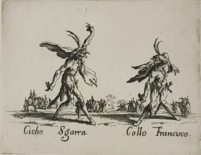 Cicho Sgarra - Collo Francisco, plate 6 from Balli di Sfessania