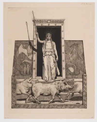 Circe forvandler Odysseus` mænd til svin