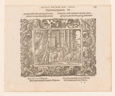 Circe verandert de mannen van Odysseus in zwijnen