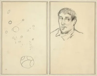 Circles and Numbers; Self-Portrait [recto]