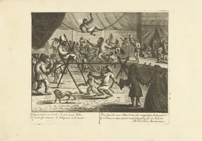 Circus met apen, ca. 1720