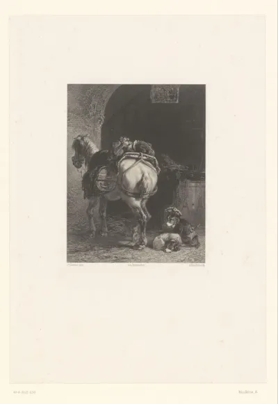 Circuspaard met honden en apen