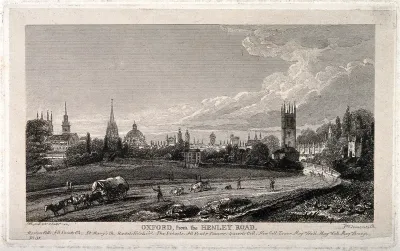 City of Oxford: from Henley Road with a panoramic view of the colleges and churches