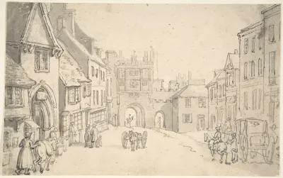City View with Medieval Gate (perhaps York)