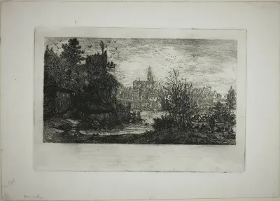 City with Stone Bridge