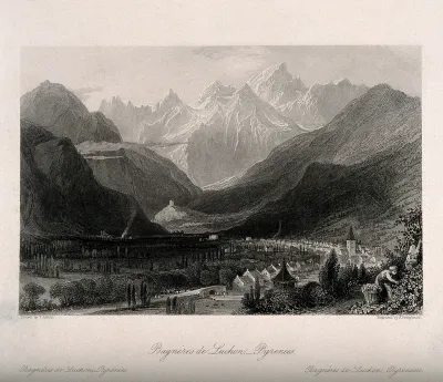 Cityscape mountain view of Bagnères de Luchon