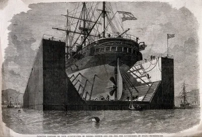 Civil engineering: a floating dock in Spain